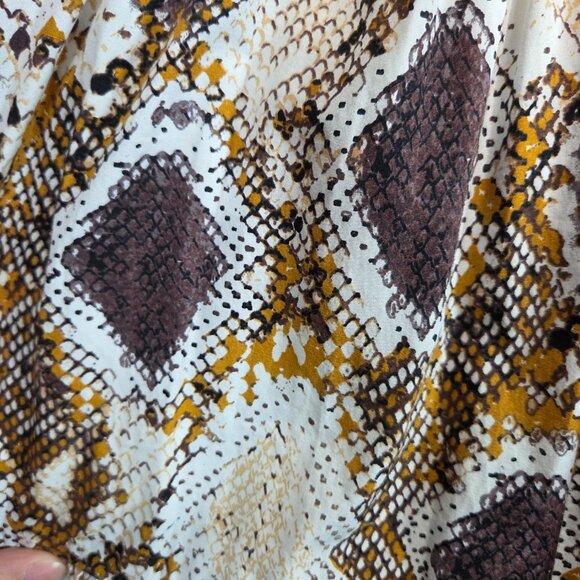 Anthropologie Maeve Snake-Printed Maxi Dress Tiered Cotton Summer Boho Preppy 6P - Picture 6 of 14